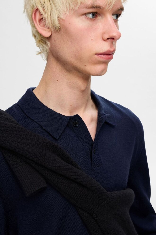 POLO 16094654 SLHTRAY LS POLO NAVY BLAZ