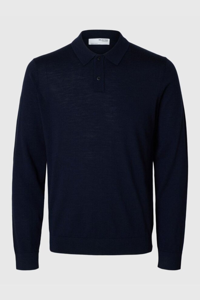 POLO 16094654 SLHTRAY LS POLO NAVY BLAZ