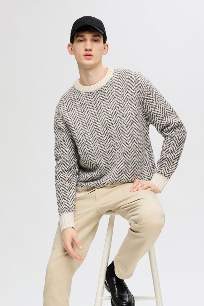 PULLOVER 16094589 SLHHARRY TOFU/SEPIA