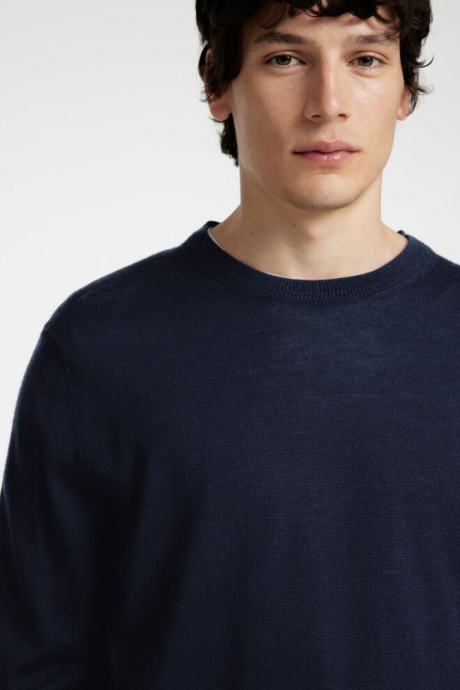 PULLOVER 16094647 SLHTRAY LS CREW NECK NAVY