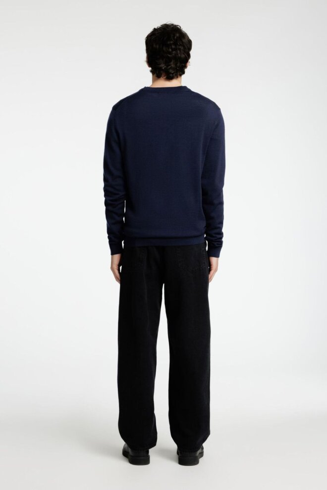 PULLOVER 16094647 SLHTRAY LS CREW NECK NAVY
