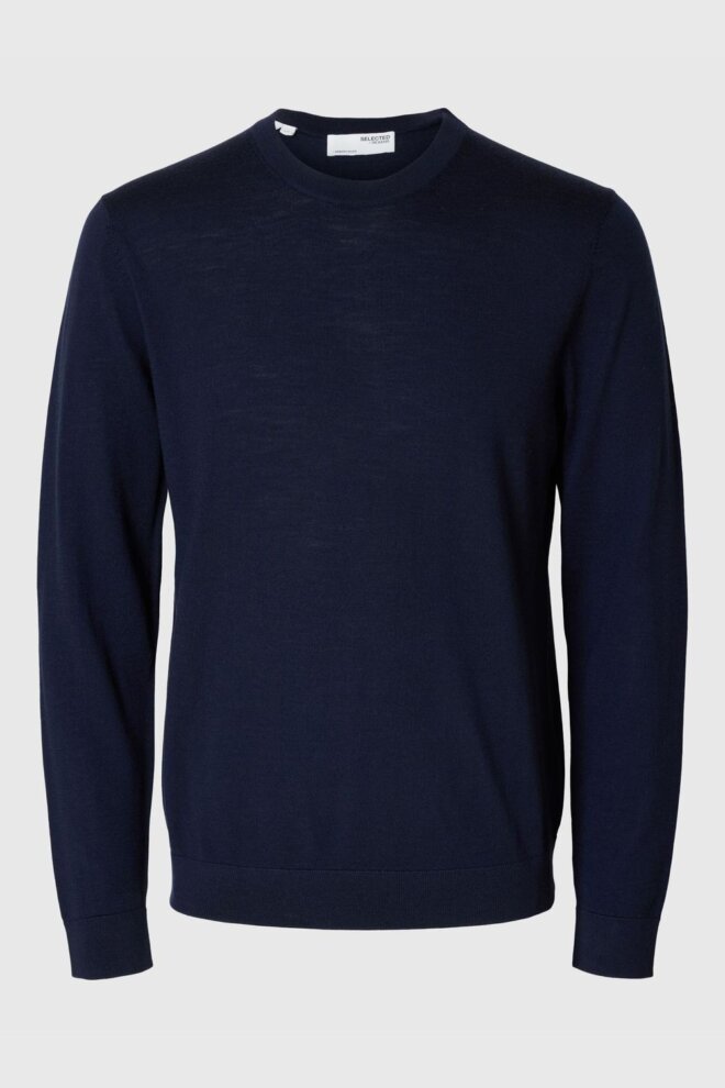 PULLOVER 16094647 SLHTRAY LS CREW NECK NAVY