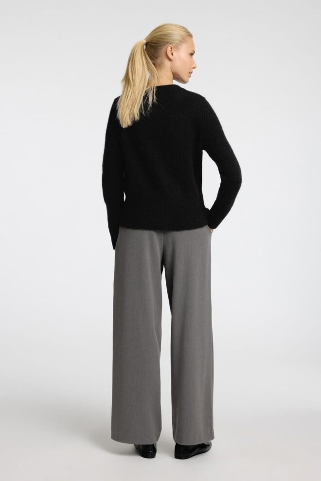 PULLOVER 16094281 SLFSIA RAS LS BLACK