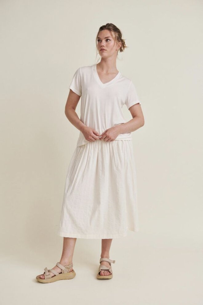 SHIRT JOLINE V-NECK OFF WHITE