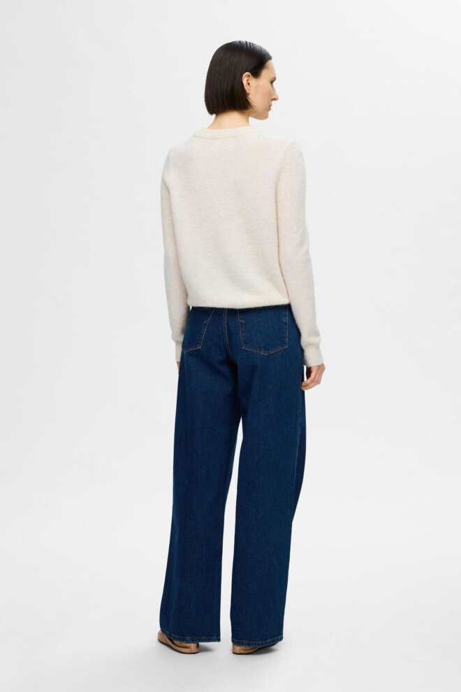 PULLOVER 16094157 SLFSIA RAS LS BIRCH