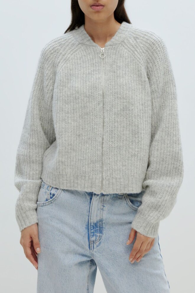 STRICKJACKE RANI CARDIGAN GREY MELANGE