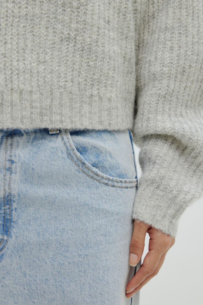 STRICKJACKE RANI CARDIGAN GREY MELANGE