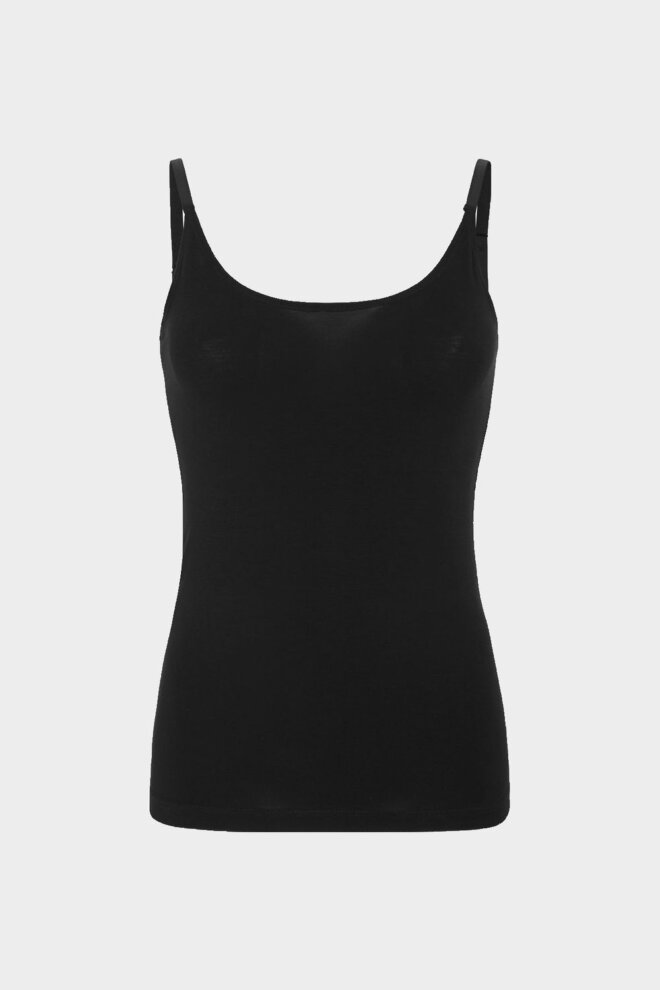 SHIRT SRLINSEY STRAP TOP BLACK
