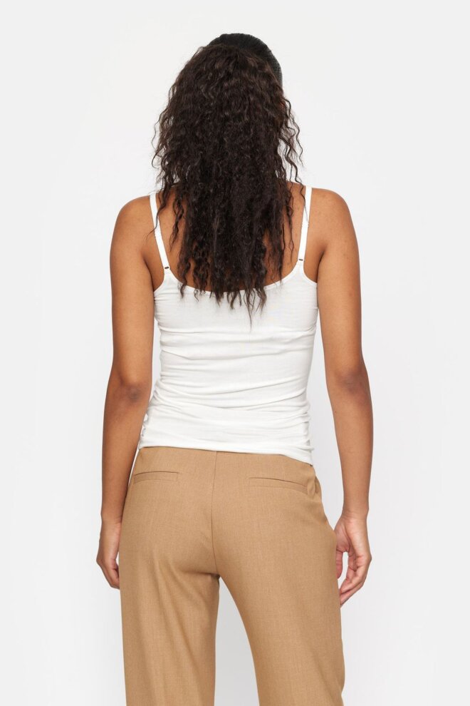 SHIRT SRLINSEY STRAP TOP SNOW WHITE