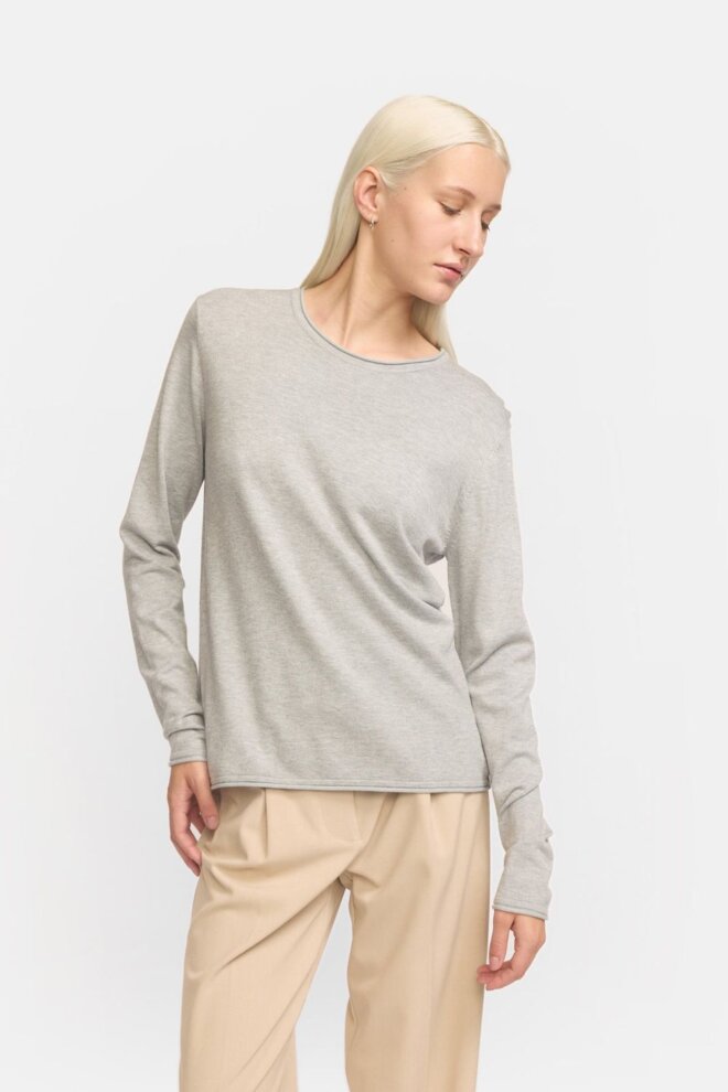 PULLOVER SRMARLA O-NECK ROLL EDGE LIGHT