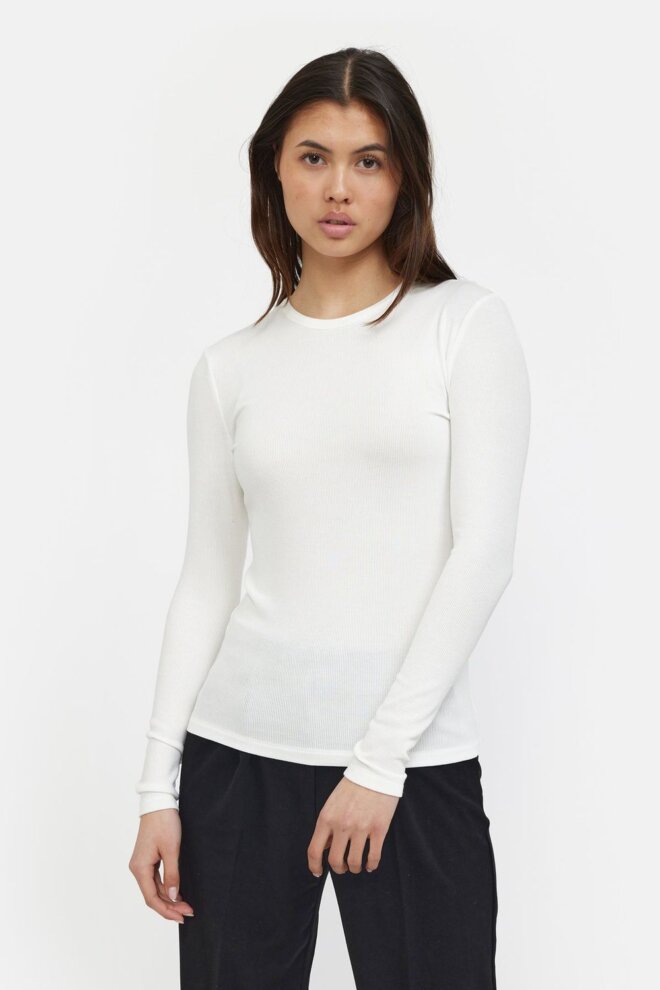 SHIRT SRFENJA O-NECK TOP SOFT WHITE