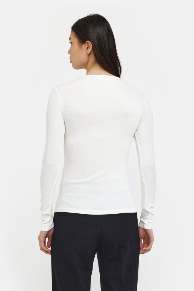SHIRT SRFENJA O-NECK TOP SOFT WHITE