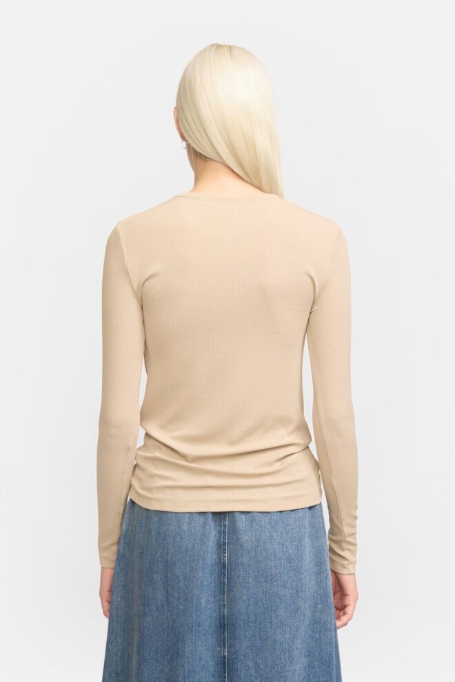 SHIRT SRFENJA O-NECK TOP FEATHER GREY