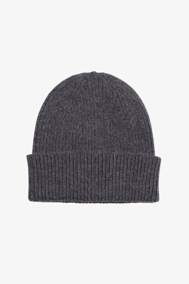 MÜTZE MERINO WOOL BEANIE LAVA GREY
