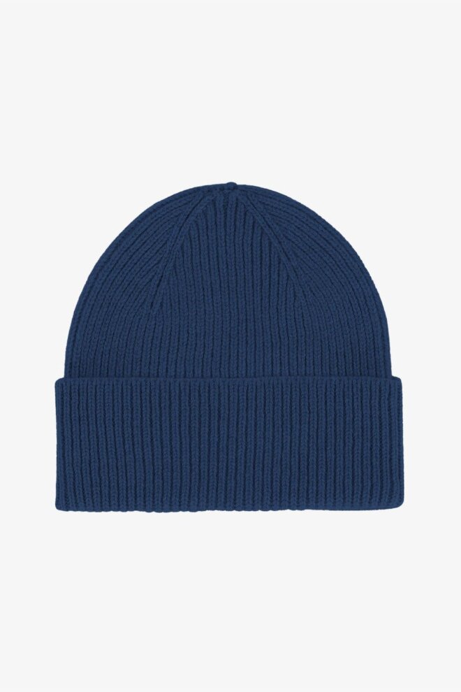 MÜTZE MERINO WOOL BEANIE MARINE BLUE