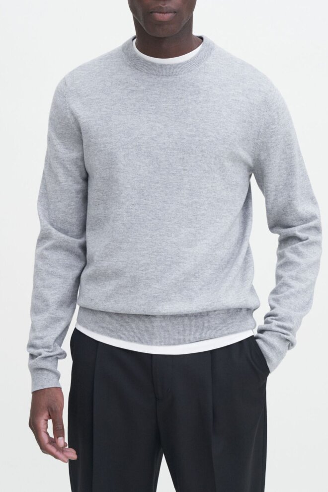 PULLOVER 28926 COTTON MERINO 1451 LIGHT GREY