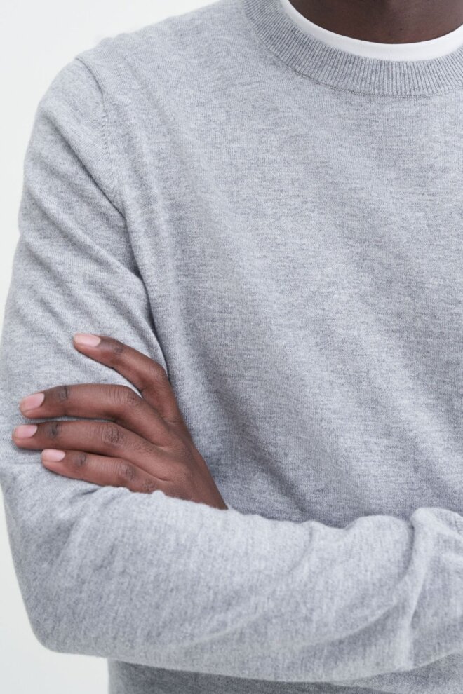 PULLOVER 28926 COTTON MERINO 1451 LIGHT GREY