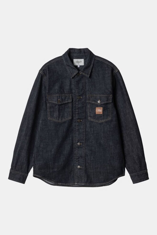 HEMDJACKE LINCOLN SHIRT BLUE RINSED