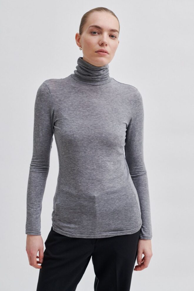 SHIRT MATIMA T-NECK TEE GREY