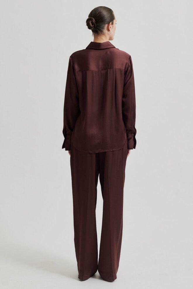 BLUSE LIVO CLASSIC SHIRT BITTER CHOCOLAT