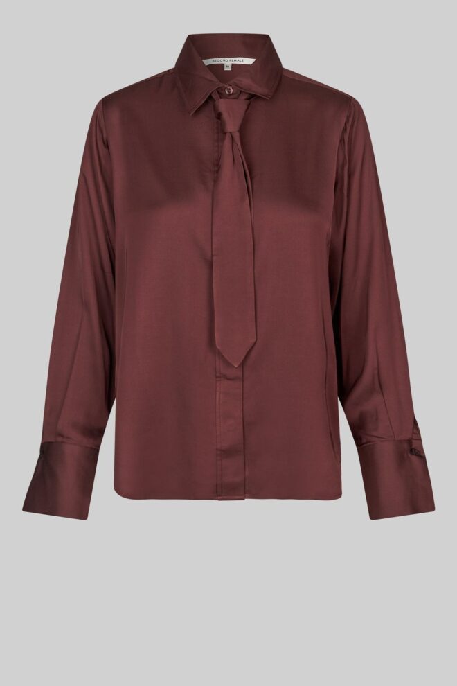 BLUSE LIVO CLASSIC SHIRT BITTER CHOCOLAT