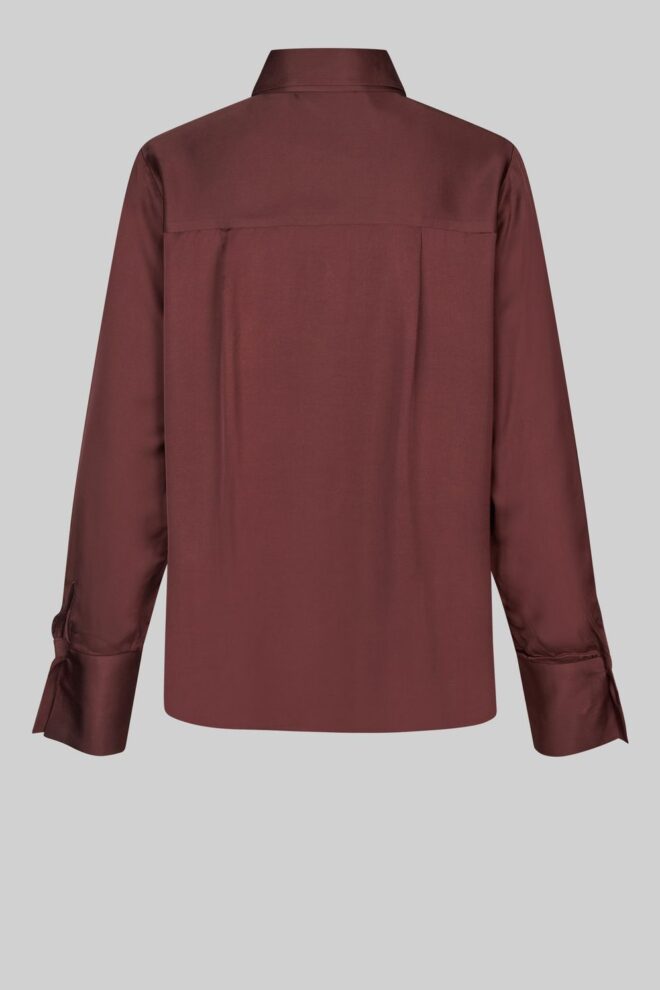 BLUSE LIVO CLASSIC SHIRT BITTER CHOCOLAT