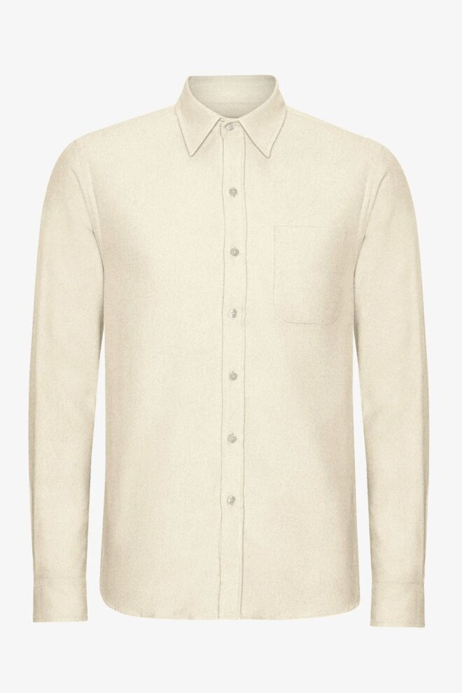 HEMD ORGANIC FLANNEL SHIRT IVORY