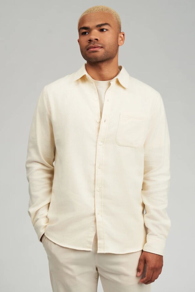 HEMD ORGANIC FLANNEL SHIRT IVORY