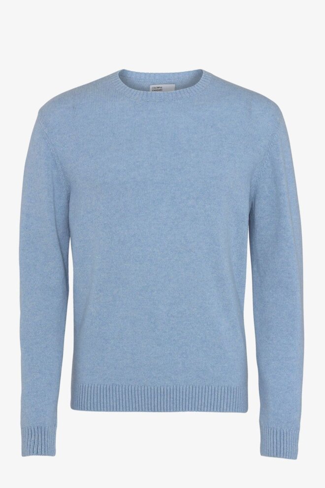 PULLOVER CLASSIC MERINO WOOL CREW STONE BLUE