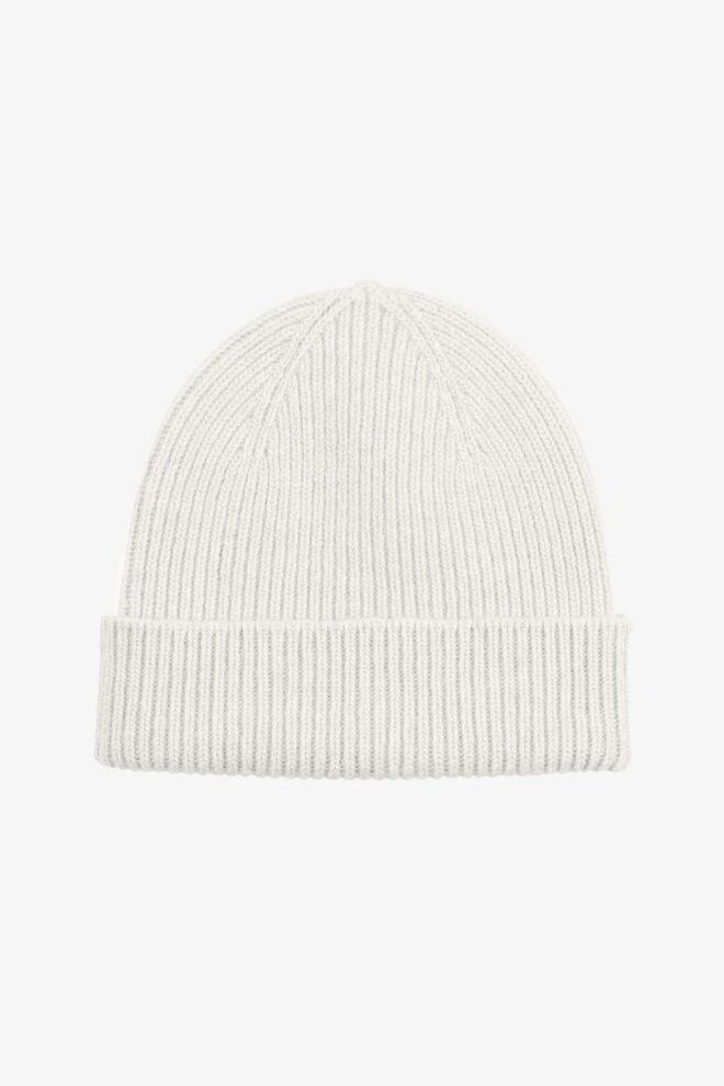 MÜTZE MERINO WOOL BEANIE OPTICAL WHITE