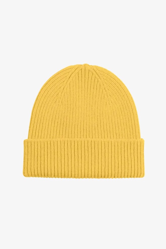 MÜTZE MERINO WOOL BEANIE LEMON YELLOW