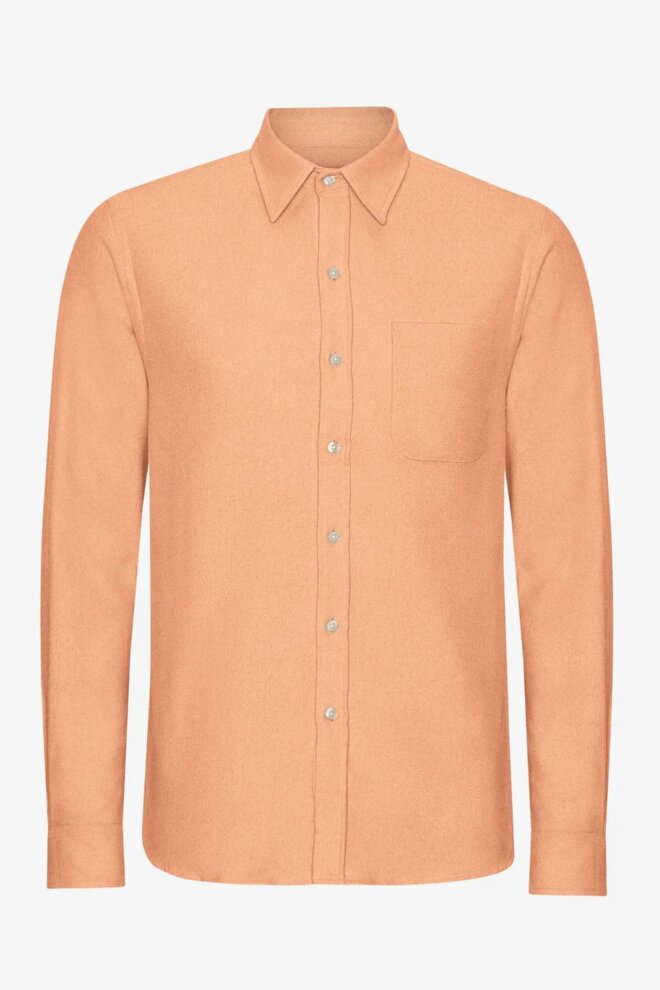 HEMD ORGANIC FLANNEL SHIRT SANDSTONE ORA