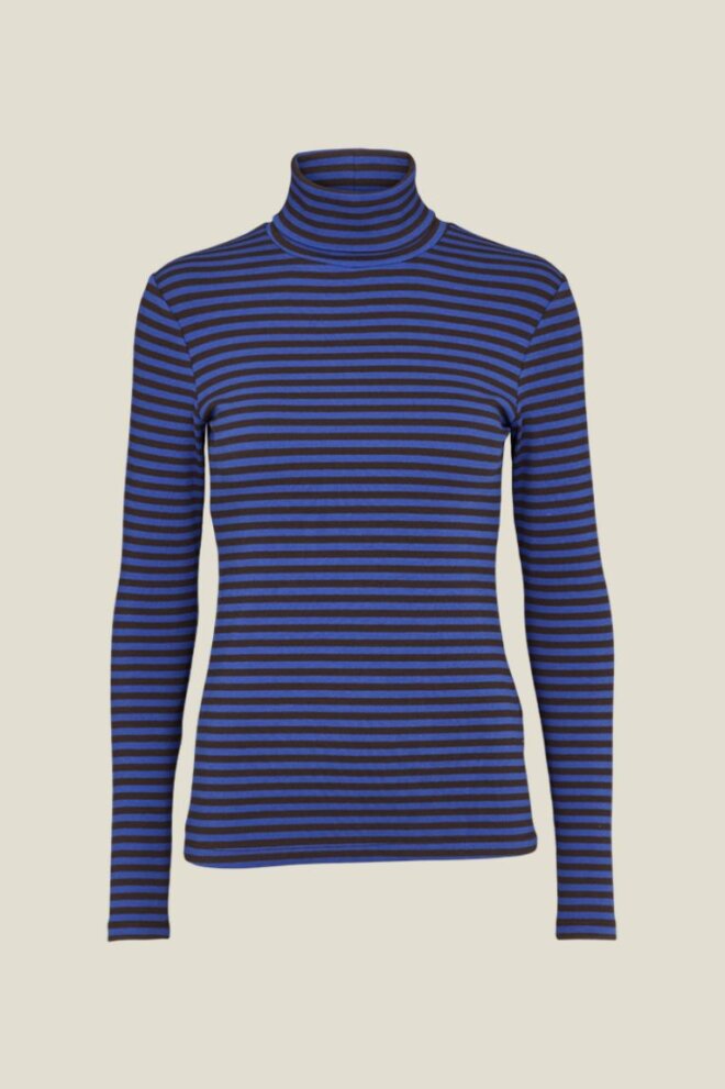 SHIRT LUDMILLA HIGH-NECK CHOCO