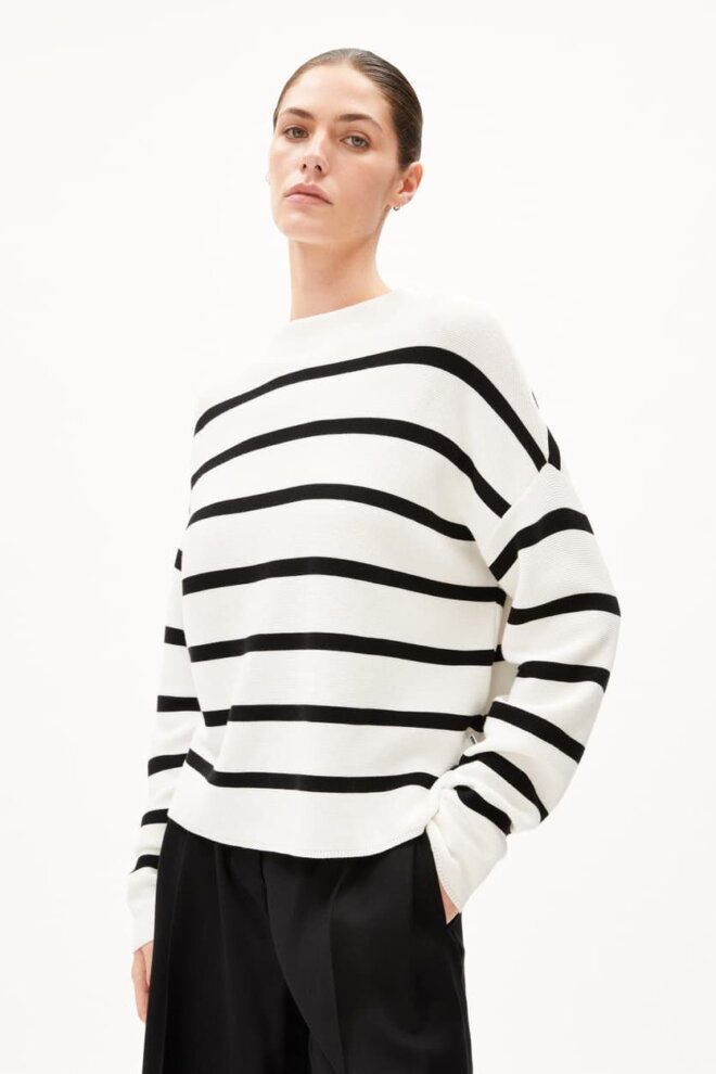 SHIRT 30006406 IDAARA STRIPES 307 WHITE-B