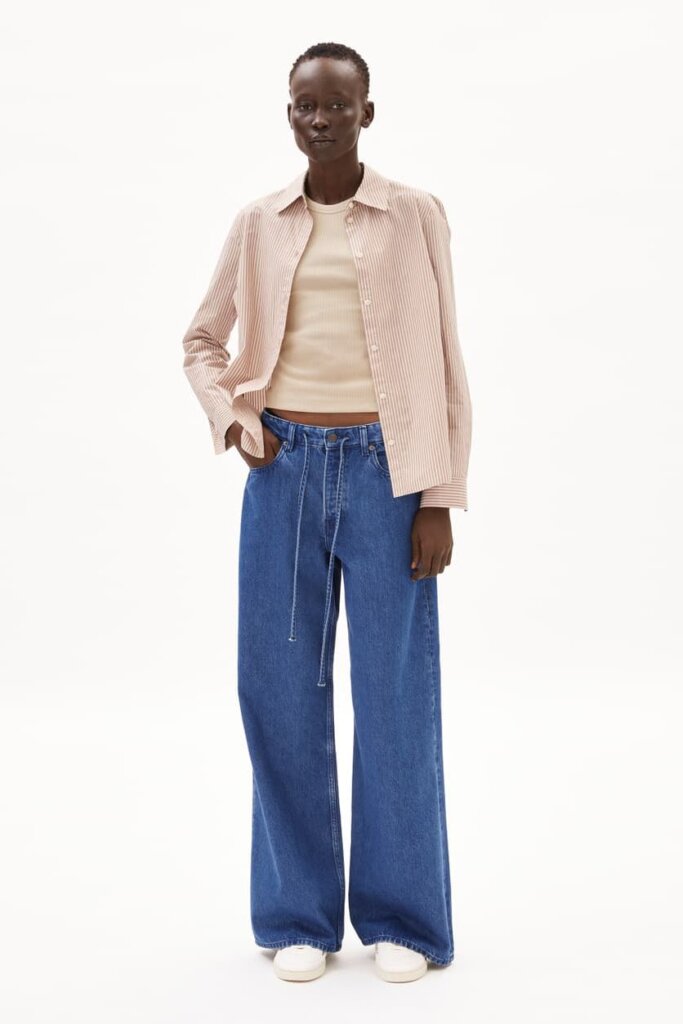 BLUSE 30006978 LOUILAA STRIPED 3107 PALE