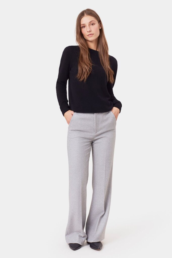 PULLOVER WOMEN LIGHT MERINO WOOL CREW DEEP