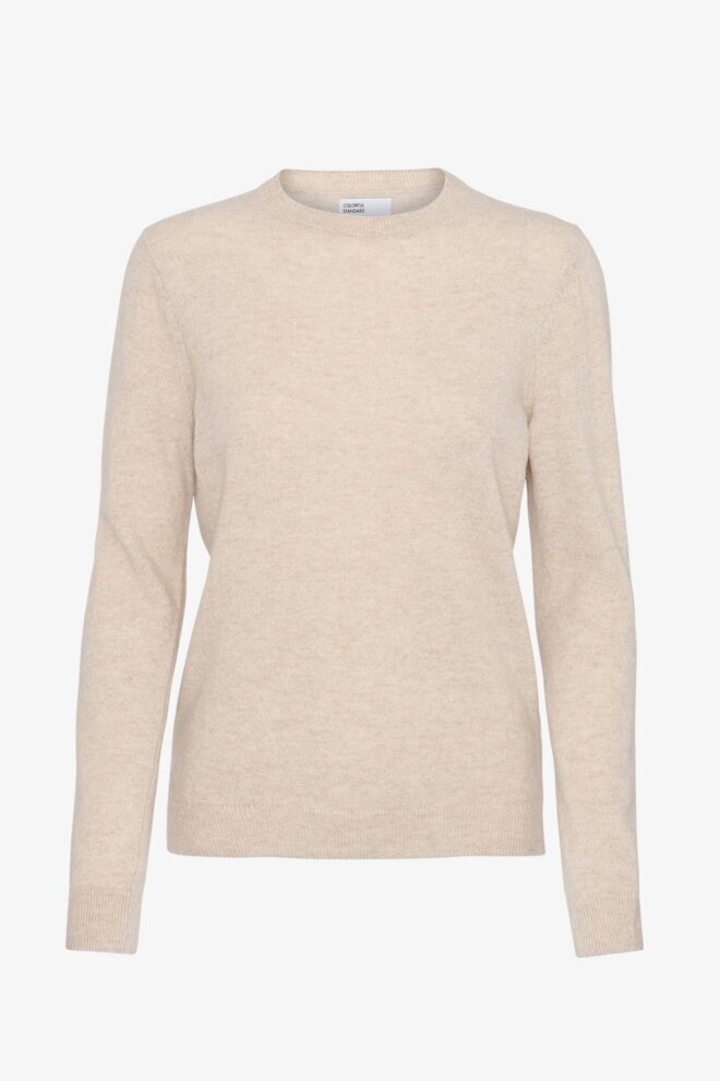 PULLOVER WOMEN LIGHT MERINO WOOL CREW IVORY