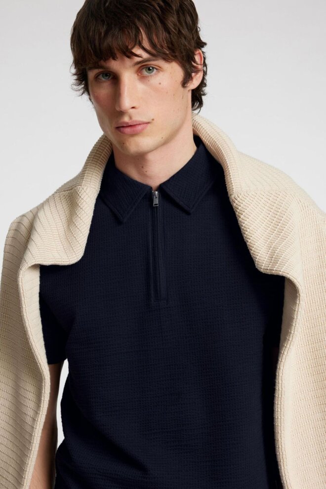 POLO 16096773 SLHSANDER SEERSUCKER ZIP S