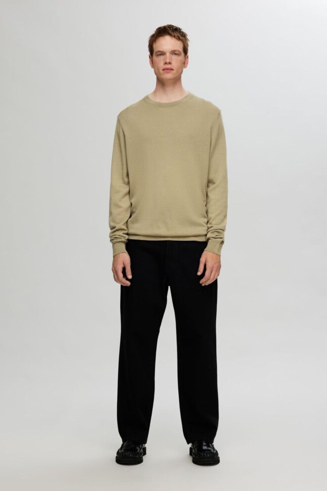 PULLOVER 16094647 SLHTRAY LS CREW KELP
