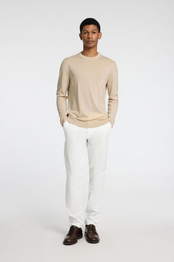 PULLOVER 16094647 SLHTRAY LS CREW OATMEAL