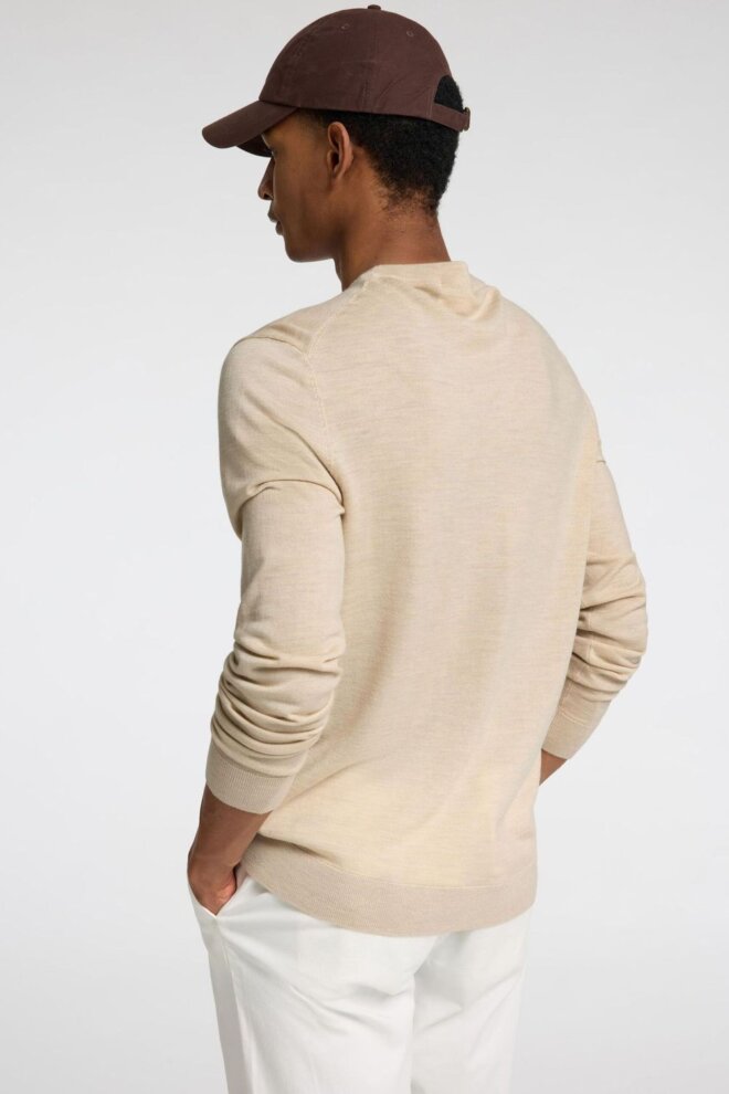 PULLOVER 16094647 SLHTRAY LS CREW OATMEAL