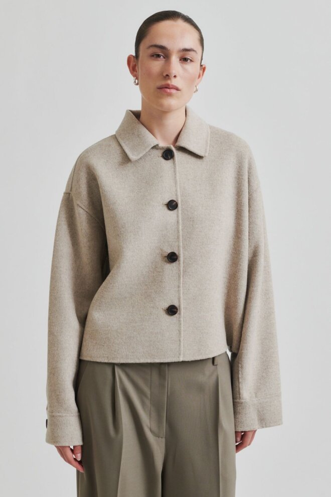 JACKE CIRA JACKET BEIGE MELANGE