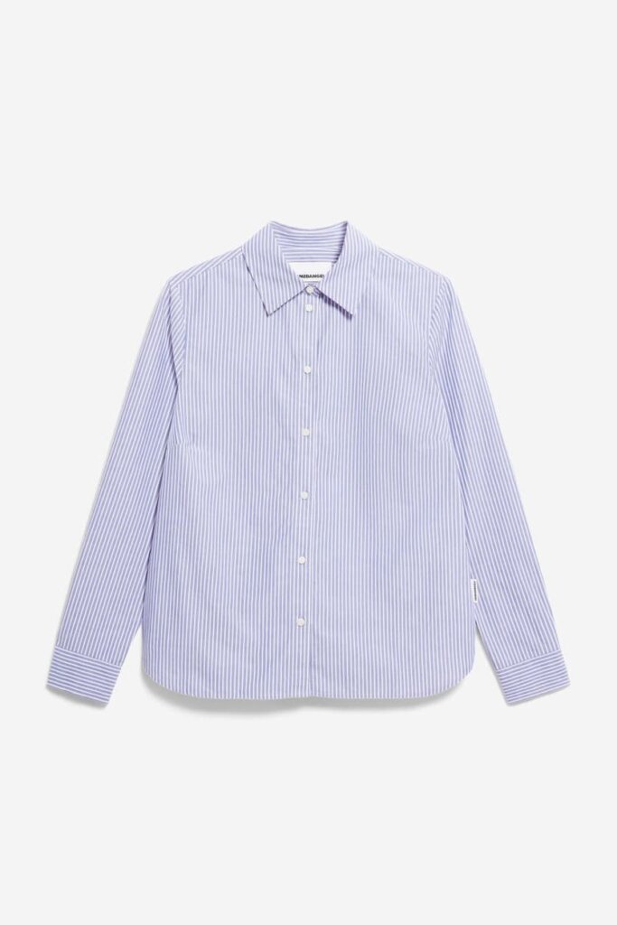 BLUSE 30006978 LOUILAA STRIPED 3083 WHITE