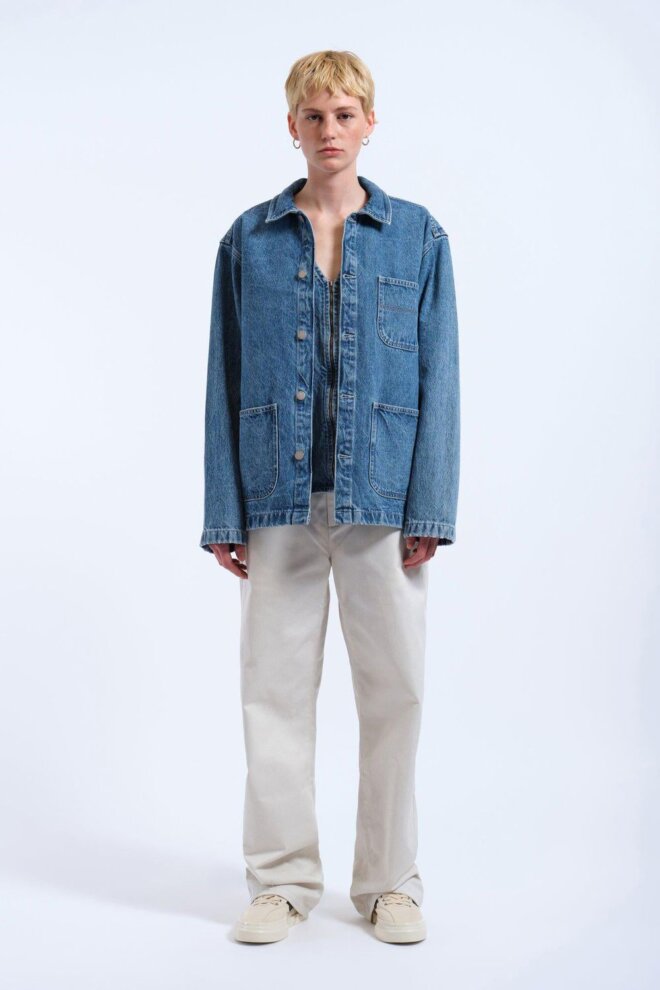 JACKE DEVON WORKER JACKET STREAM SKY RETR
