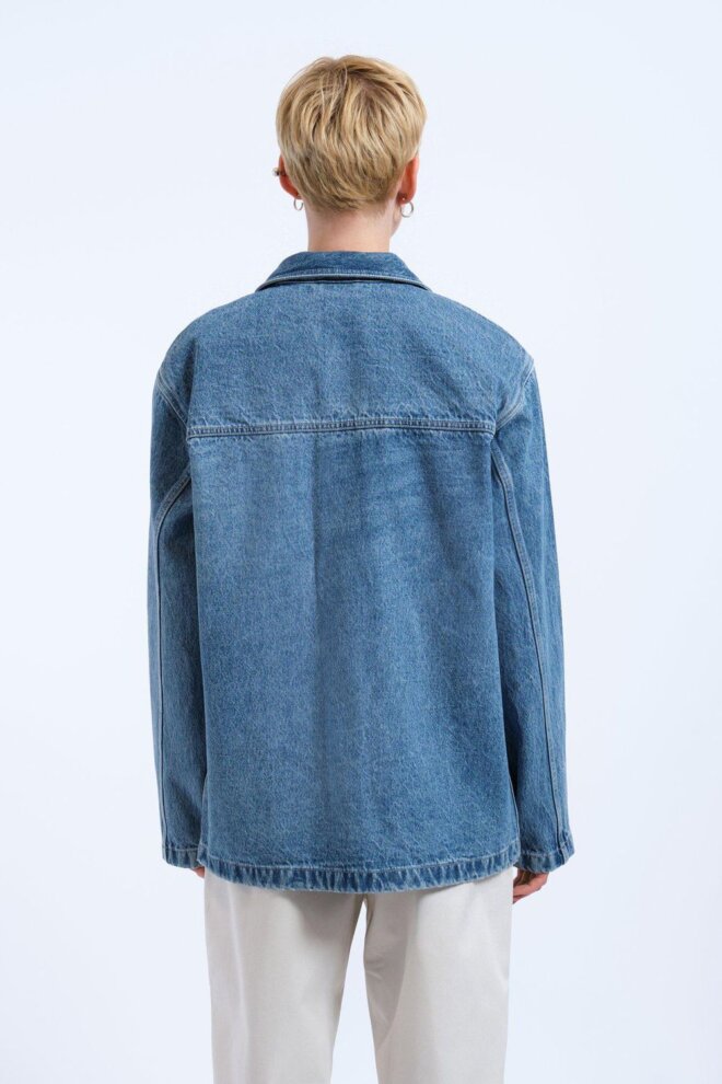 JACKE DEVON WORKER JACKET STREAM SKY RETR