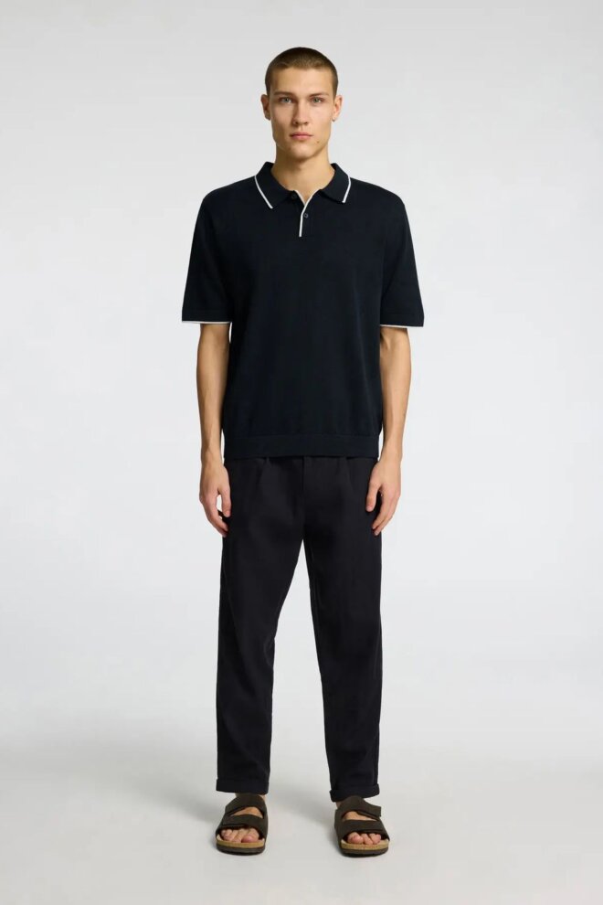 POLO 16096391 SLHMATTIS SS KNIT POLO SKY