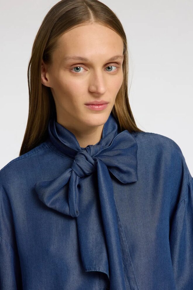 BLUSE 16096941 SLF JANNA SHIRT DARK BLUE