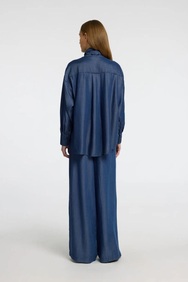 BLUSE 16096941 SLF JANNA SHIRT DARK BLUE