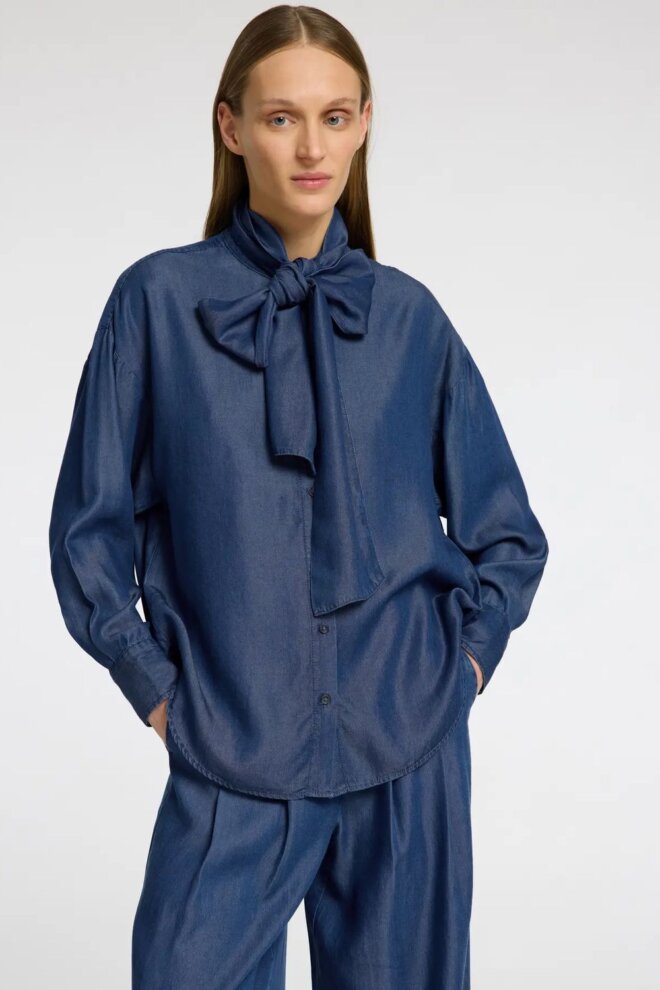 BLUSE 16096941 SLF JANNA SHIRT DARK BLUE