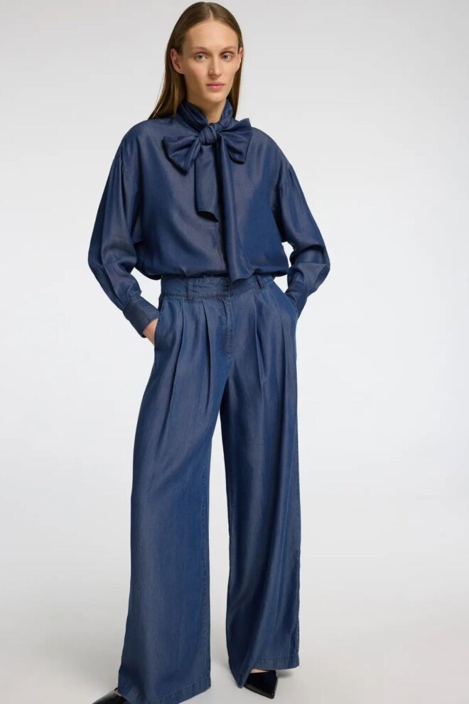 HOSE 16096939 SLFJANNA HW DARK BLUE